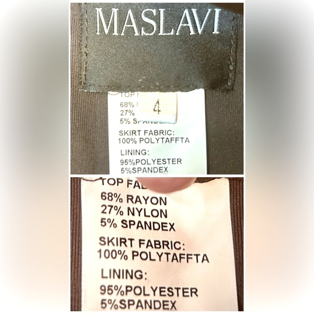 NWT Maslavi Jovani A-Line Black Striped Cocktail Dress, Beaded Waist & Pockets 4 - Picture 14 of 16